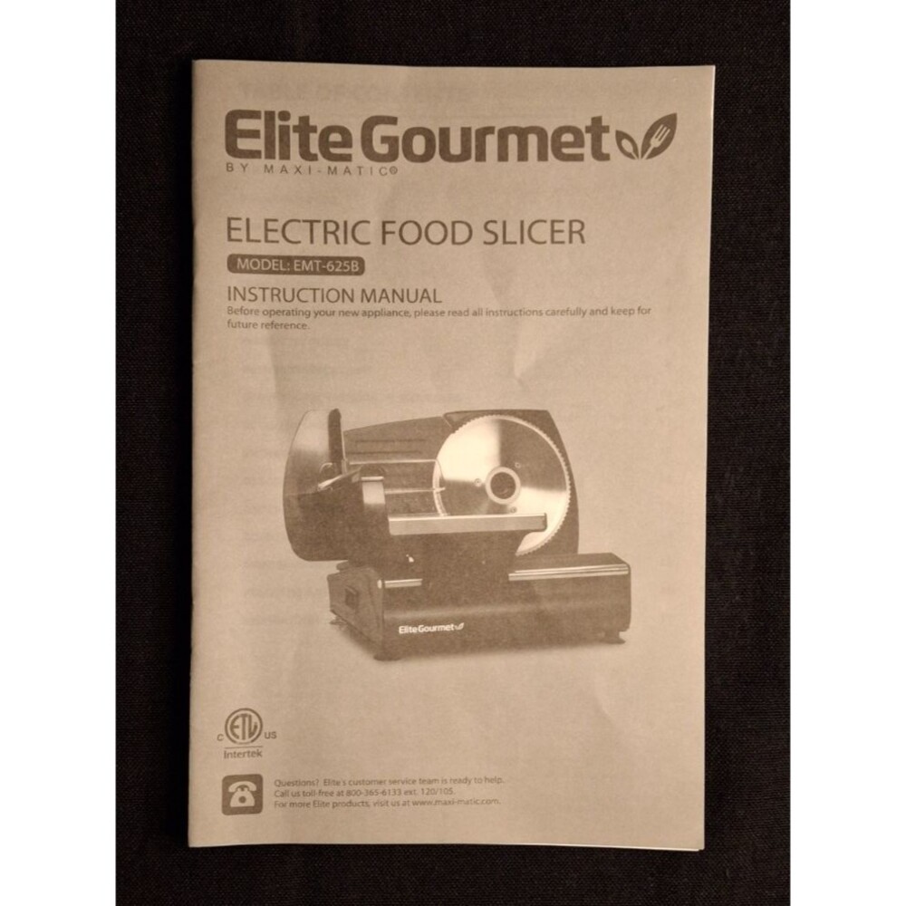 Elite Gourmet EMT-625B Ultimate Precision Electric Deli Food Graphite Black - Picture 15 of 16